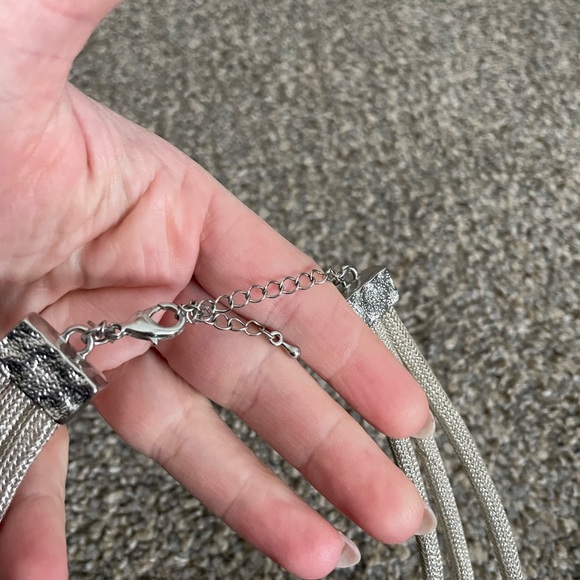 Express mesh silver necklace - Picture 3 of 5